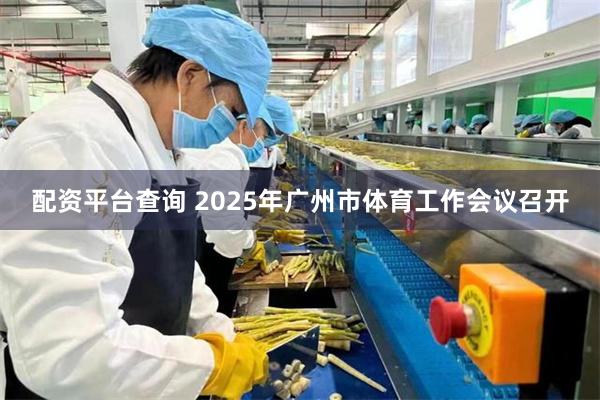 配资平台查询 2025年广州市体育工作会议召开