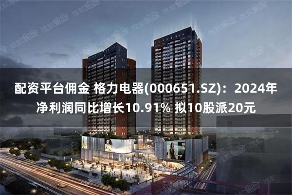 配资平台佣金 格力电器(000651.SZ)：2024年净利润同比增长10.91% 拟10股派20元