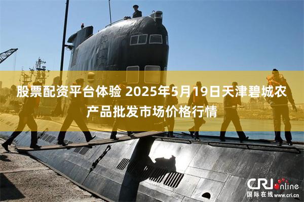 股票配资平台体验 2025年5月19日天津碧城农产品批发市场价格行情